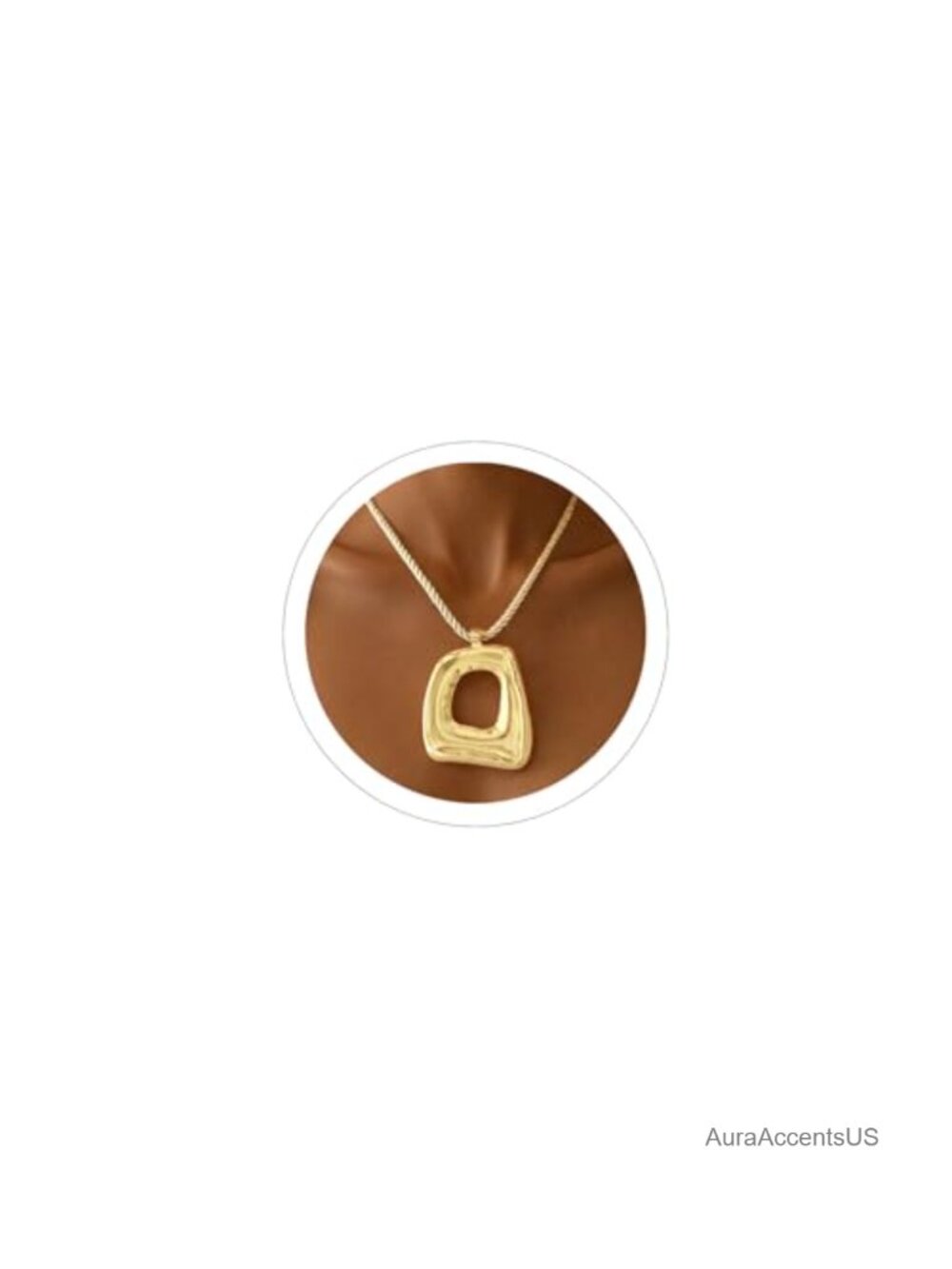 Boho Large Pendant Necklace Alloy Rope Chunky Statement Jewelry Women